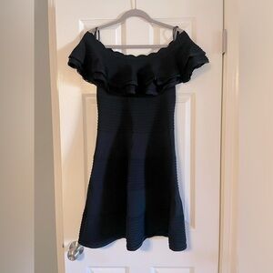 Eliza J off-shoulder black dress, size M